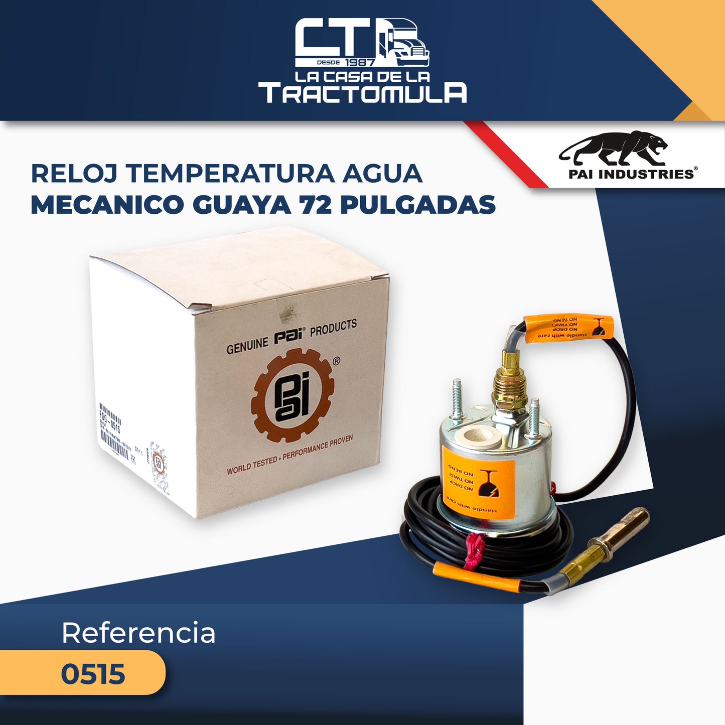 RELOJ TEMPERATURA AGUA GUAYA 72" (180CM)