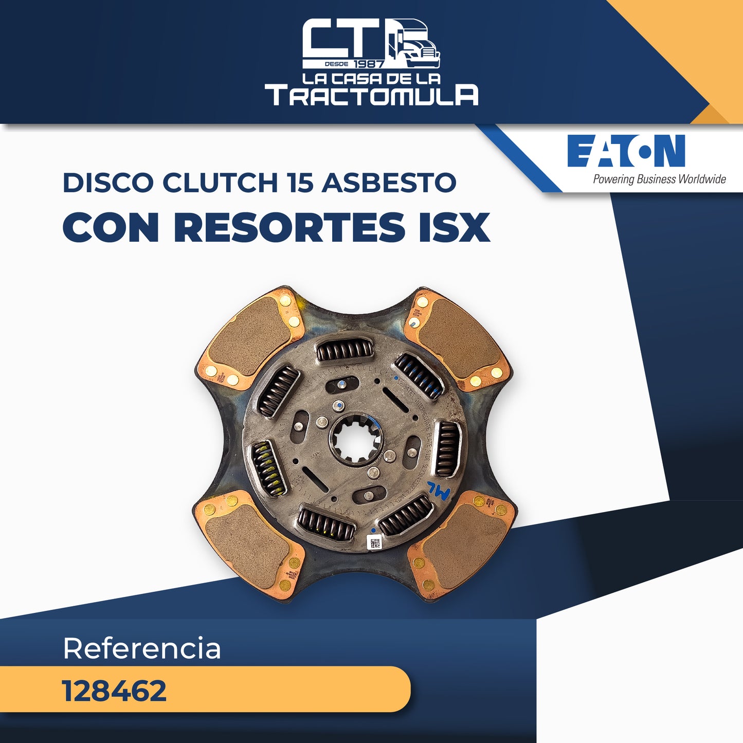 DISCO CLUTCH 15  ASBESTO CON RESORTES ISX