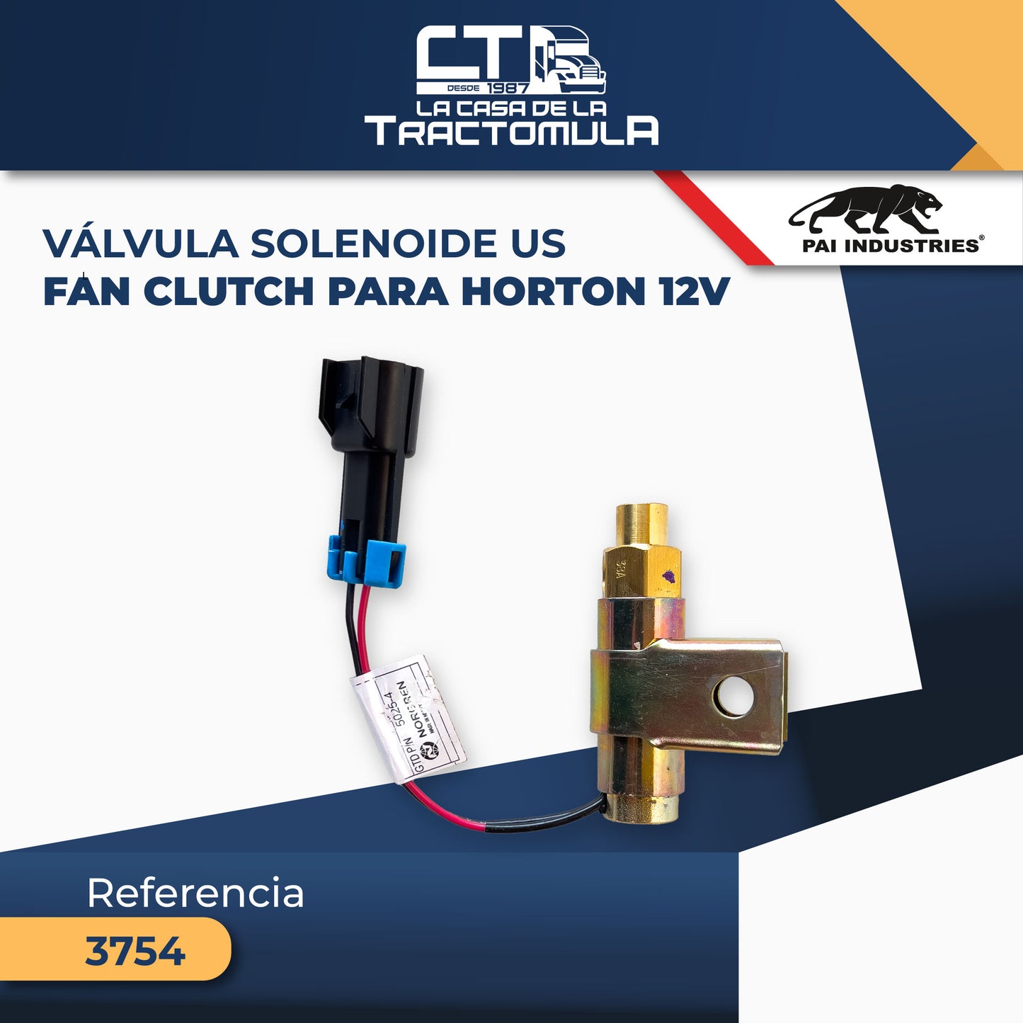 VÁLVULA SOLENOIDE US FAN CLUTCH PARA HORTON 12V