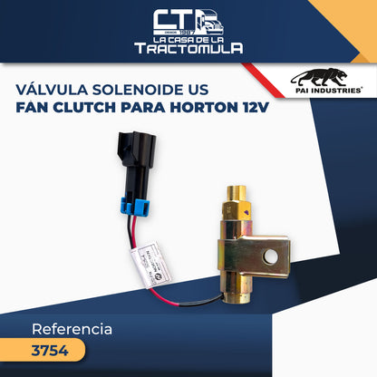 VÁLVULA SOLENOIDE US FAN CLUTCH PARA HORTON 12V