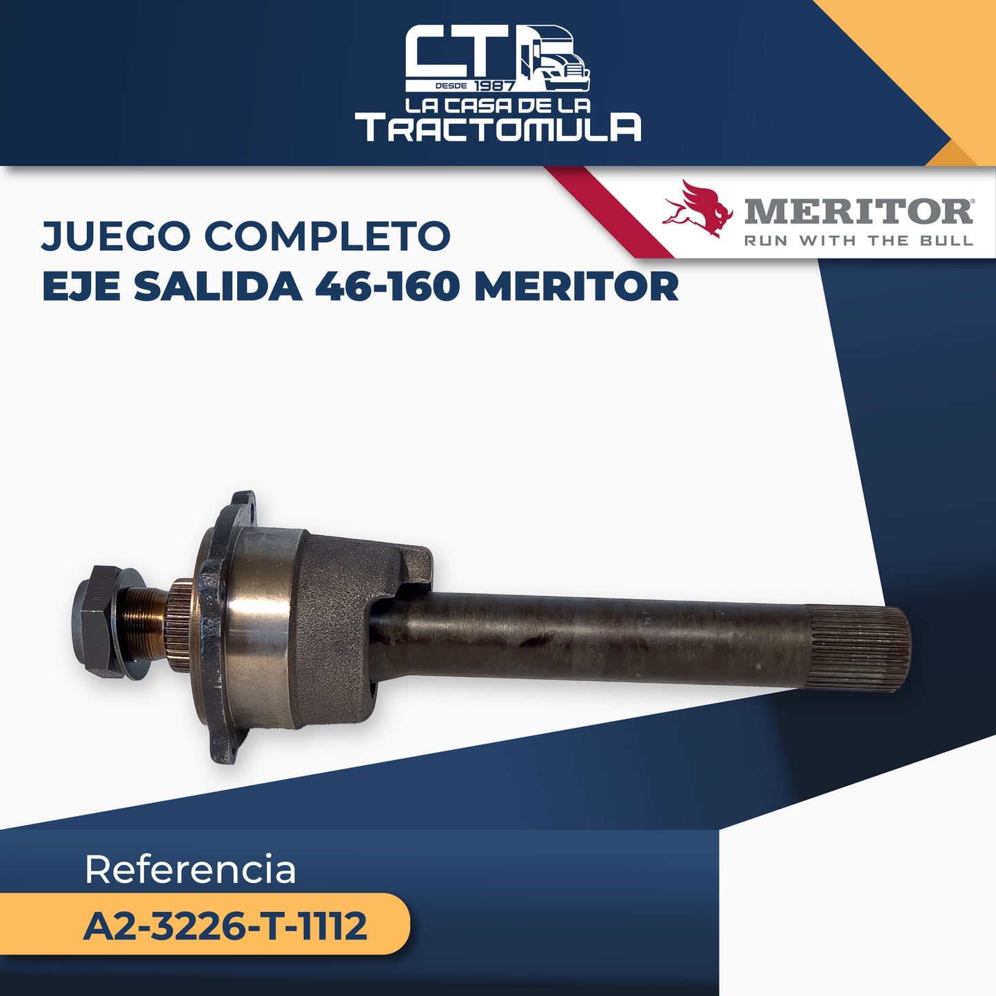 JUEGO COMPLETO EJE SALIDA 46-160 MERITOR